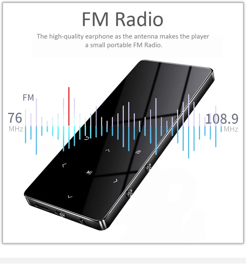 MP4 плеер с bluetooth наушники металлические наушники mp3 mp4 плеера Портативный MP4 медиа slim с 1,8 дюймов сенсорные клавиши fm Радио Видео плеер Hifi MP 4