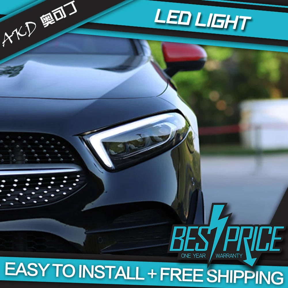 AKD автостайлинг фара для Benz W177 фары 2019-2020 A180 A200 A220 светодиодный ная DRL Hid