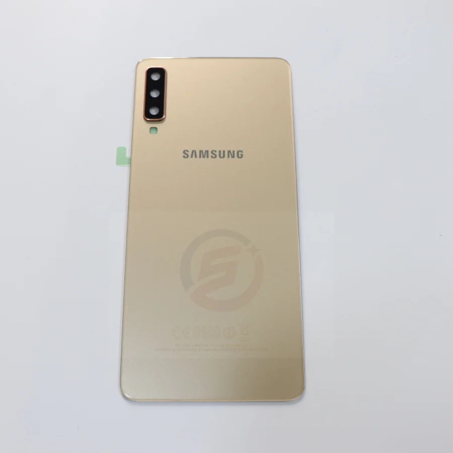A7 2018 Golden Samsung Galaxy A7 Задняя крышка батареи A750 чехол A750F SM-A750 задняя дверь корпус стеклянная панель запасные части - Цвет: A7 2018 Golden
