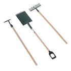 Миниатюры для кукольного домика, 3 шт.компл., миниатюрные садовые инструменты, лопаткаграблимотыги, декор для кукольного домика