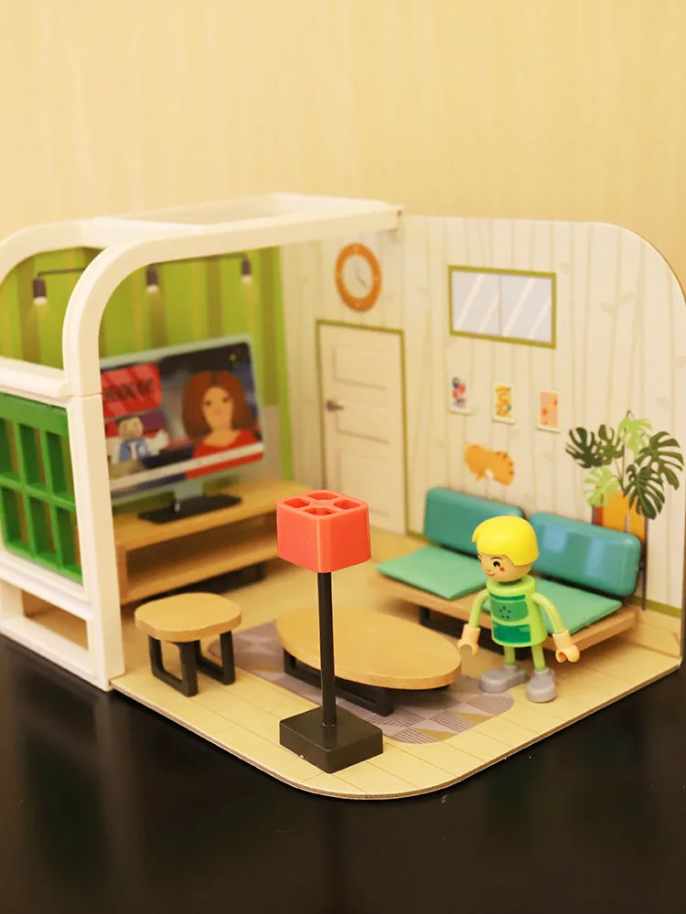 

Handmade Dollhouse Castle DIY House Miniature Dollhouse Birthday Gifts Educational Kid Casa De Boneca Toy For Children OO50WW