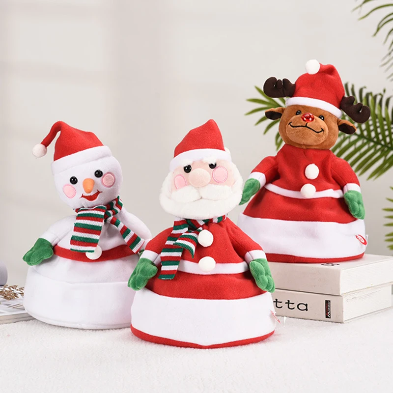 

Пение и Танцы Рождественские плюшевые игрушки Санта-Клаус/Снеговик/олень электрическая игрушка рождественские подарки для детей и женщин ...