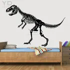 Наклейки на стену в виде скелета динозавра, виниловые наклейки для украшения дома, для мальчиков, для комнаты подростка, для спальни, наклейки для детской, Съемные Фрески S305