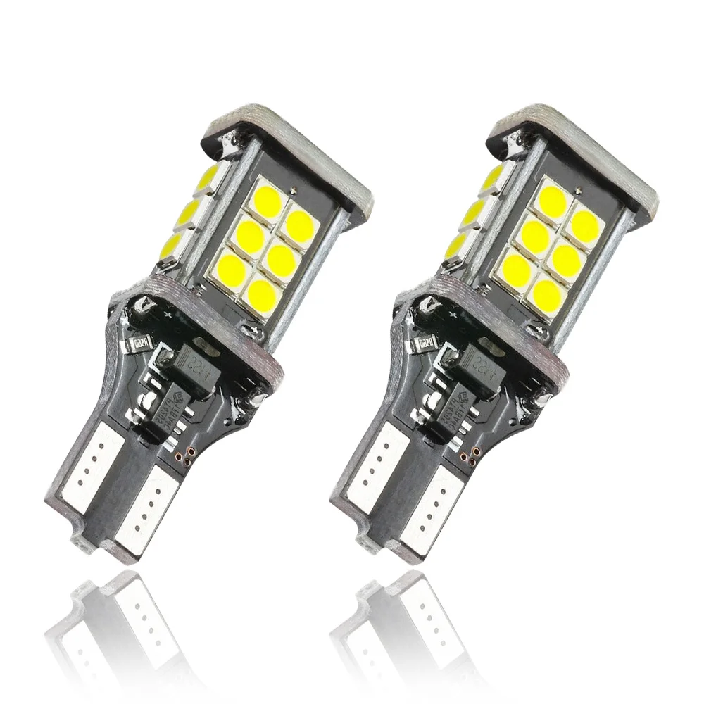 Светодиодный стоп сигнал T15 W16W Canbus 30 SMD 40014 без ошибок автомобильный лампа белого