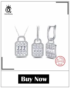 ORSA JEWELS женское ожерелье и серьги из натурального 925 пробы серебра с AAA CZ полым дизайном в богемном стиле, Женские Ювелирные изделия SS08