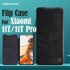 Флип-чехол Nillkin Qin для Xiaomi 11T  11T Pro, кожаный чехол-книжка с кармашком для карт, чехол-книжка для Xiaomi Mi 11T Pro, чехлы для телефонов