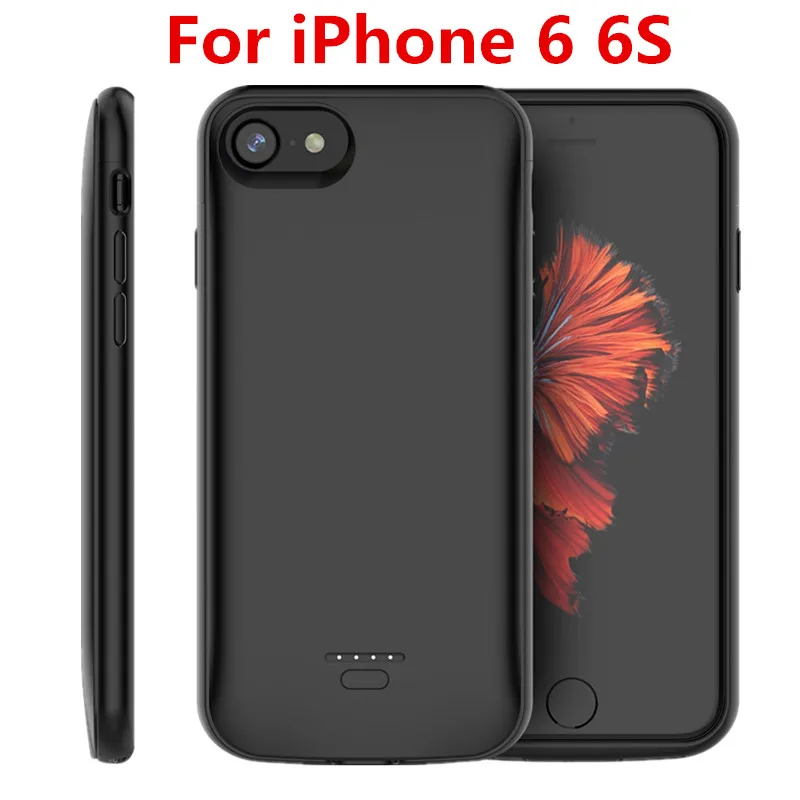 For iPhone 6 6s Для iPhone 7 8 5 SE 5S чехол для зарядного устройства 4000 мАч запасной внешний аккумулятор чехол для зарядки для iPhone X 6 6s 11 Pro Max чехол для аккумулятора - Цвет: For iPhone 6 6s