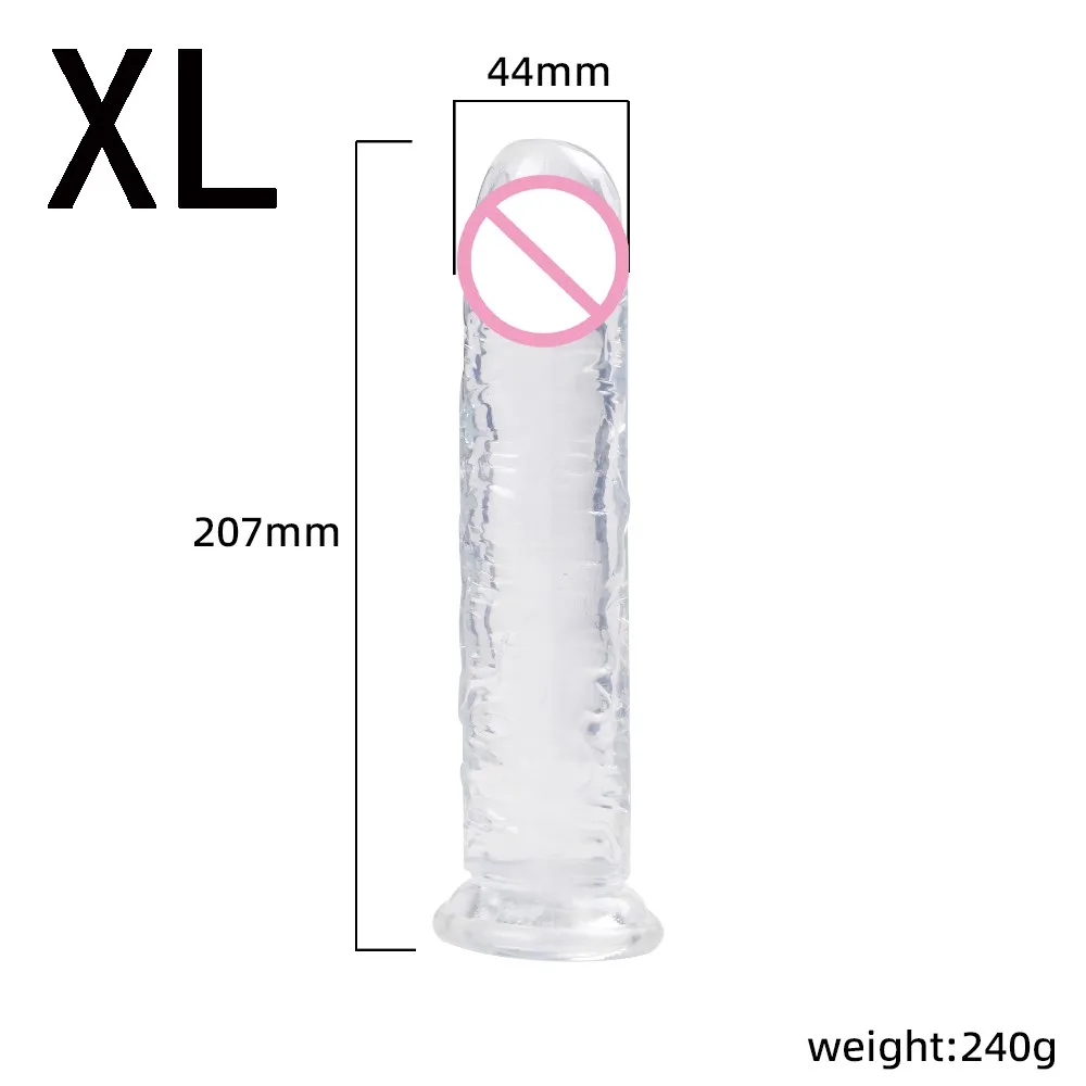 Огромный XL желе Анальная пробка для Для женщин реалистичный пенис с присоской