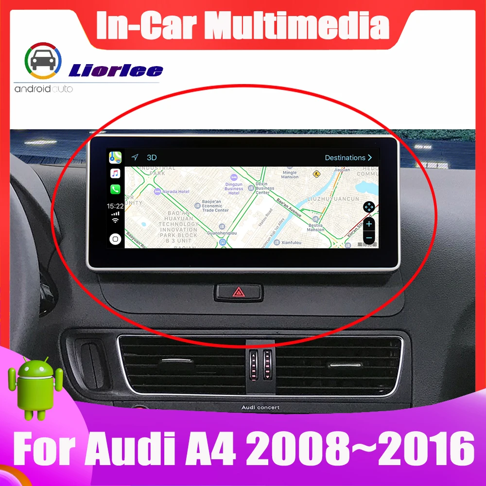10 25 &quotAndroid дисплей для Audi A4 2008 ~ 2016 Автомобильный мультимедийный плеер система GPS