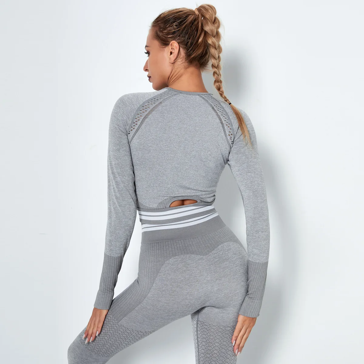 

Crop Shirt Women's Long Sleeve Tops Seamless Top Blouse For Women Sports T Shirts Sport Clothing Running T-shirt Woman Tshirts