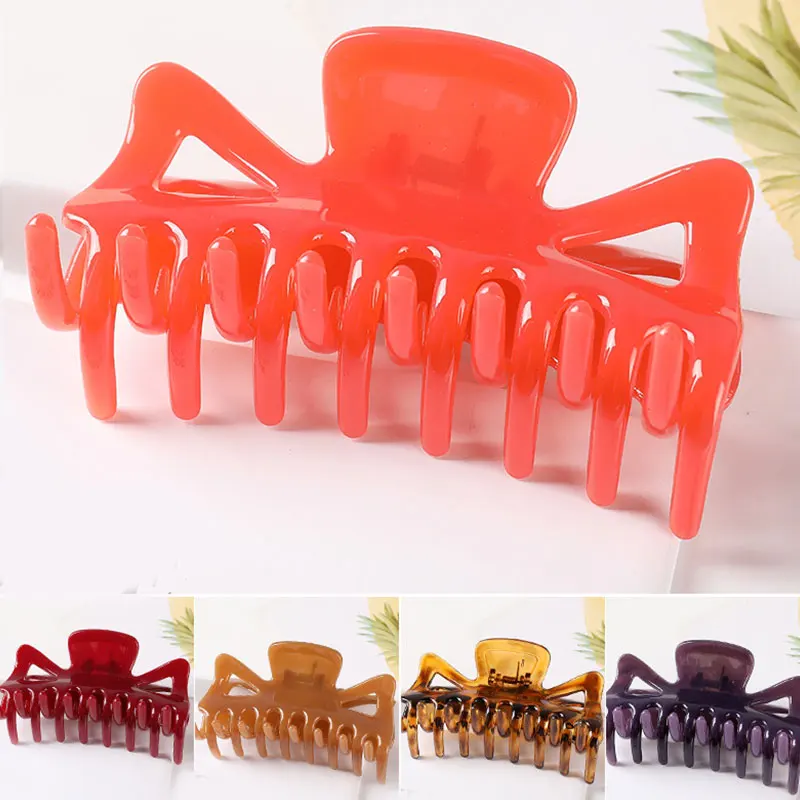 

New Claw Hair Clip For Women Girls Geometric Plastic Large Size Butterfly Barrettes Hair Accessories Holidays Gifts