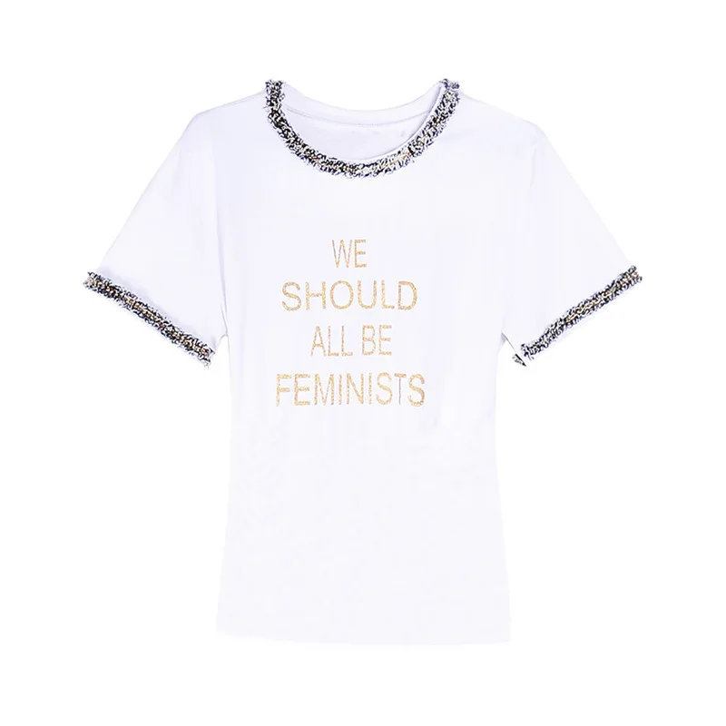 

2020 Summer New Ladies Trend Personality Wild Bronzing Loose Thin T-shirt Printing 100% Cotton Loose Short-sleeved T-shirt