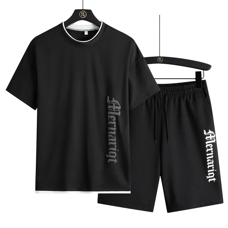 

Tracksuit Men 2021 New Fashion Short-sleeved T-shirt Sets Casual Mens Clothing Men's Summer Sports Men's Short Sets