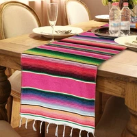 popular mexican table runner stripe shawl blanket rainbow 35215cm with beach mat table tassel tablecloth decoration p6z2