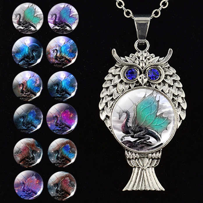 Сова искусственный дизайн синие кристаллы глаза в стиле бохо Длинные