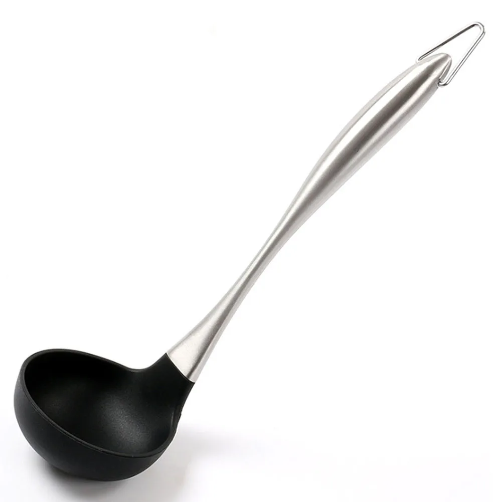 Длинная ручка жаростойкая кухонная утварь ложка висячая суп силиконовая