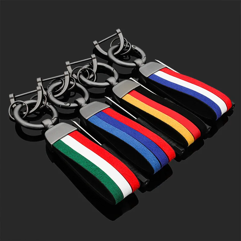 

High-end three-color suede car keychain for BBA key pendant keychain key ring car gadget keychain car keyring