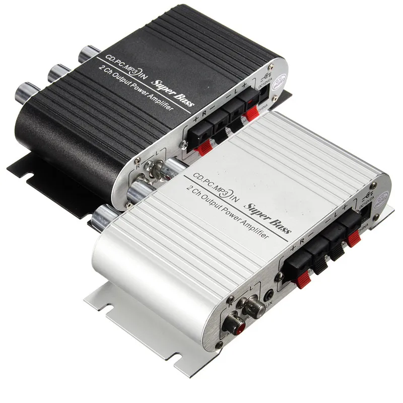 Автомобильный усилитель 12V Мини Hi-Fi 2,1 автомобильный усилитель MP3 MP4 стерео аудио плеер Авто звуковой разъем Усилитель-сабвуфер для mp3 PC DVD проигрыватель компакт-дисков