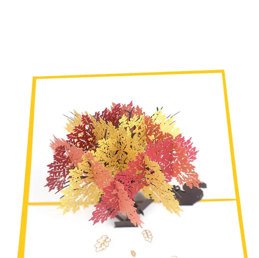 10 шт. дуб белка и рисунком в виде птичек-оригами 3D Pop UP поздравительная открытка