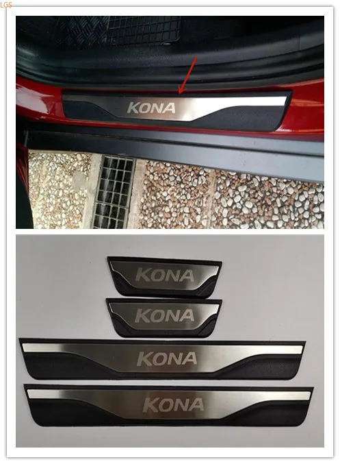 

For Hyundai KONA 2017-2019 car threshold guard anti-scratch protection decoration car accessories