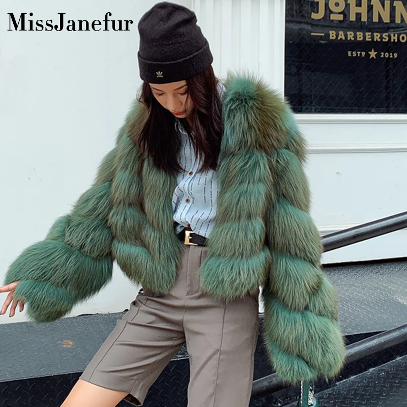 Пальто из натурального меха 100% натуральная Меховая куртка женская зимняя теплая