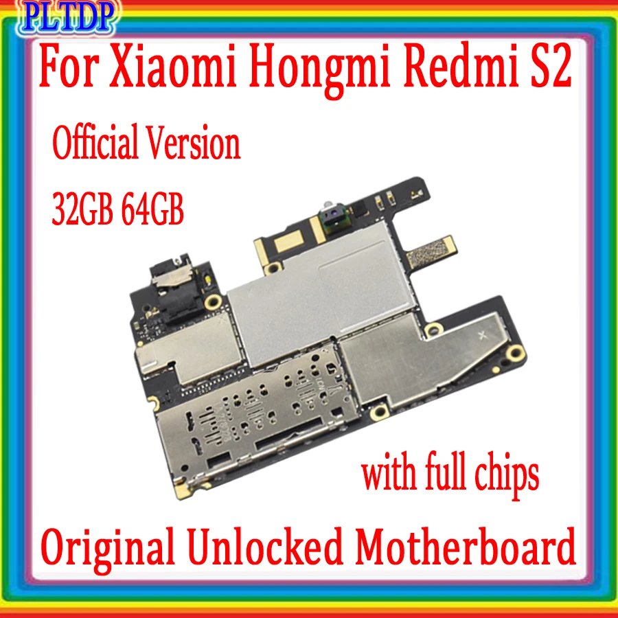

Full Working For RedMi S2 Motherboard 100% Original Unlocked 32GB 64GB For Xiaomi HongMi RedMi S2 with full chips Logic Board
