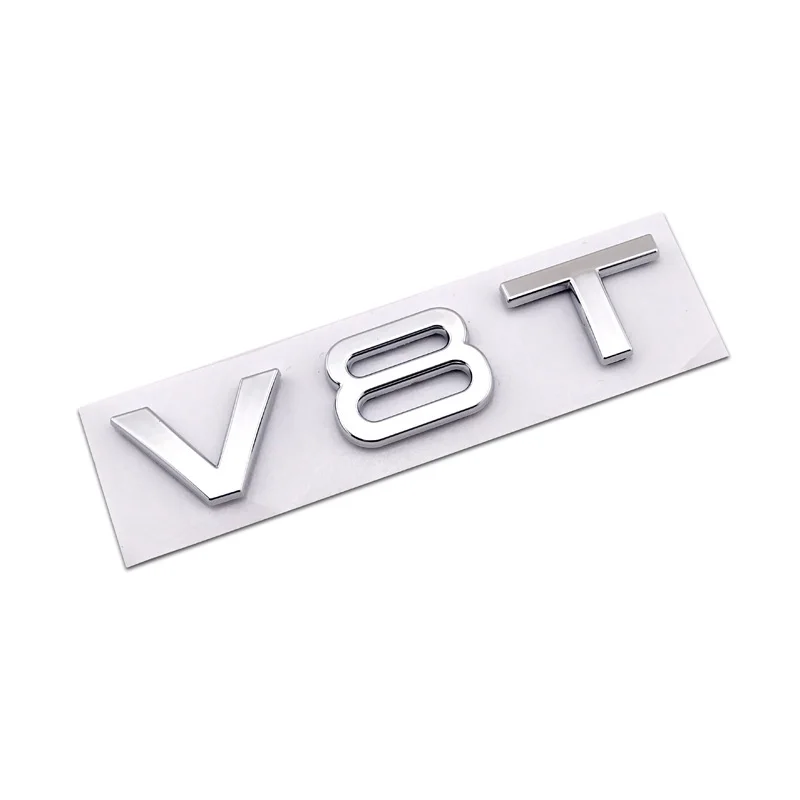 Черный глянец наклейка логотип V8T крыло боковое задний на заказ эмблема