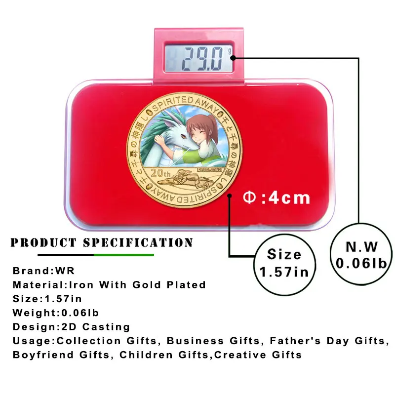 Медаль-бейдж для банкнот с покрытием из мультфильма | Дом и сад