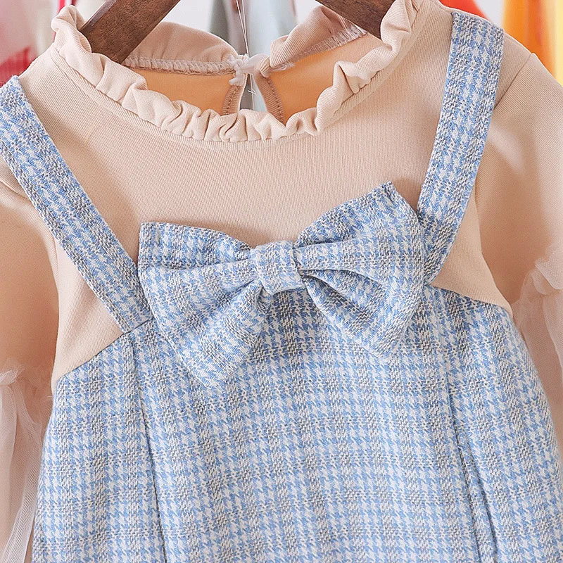 Недорогое корейское розовое милое мини-платье для новорожденных новинка 2021