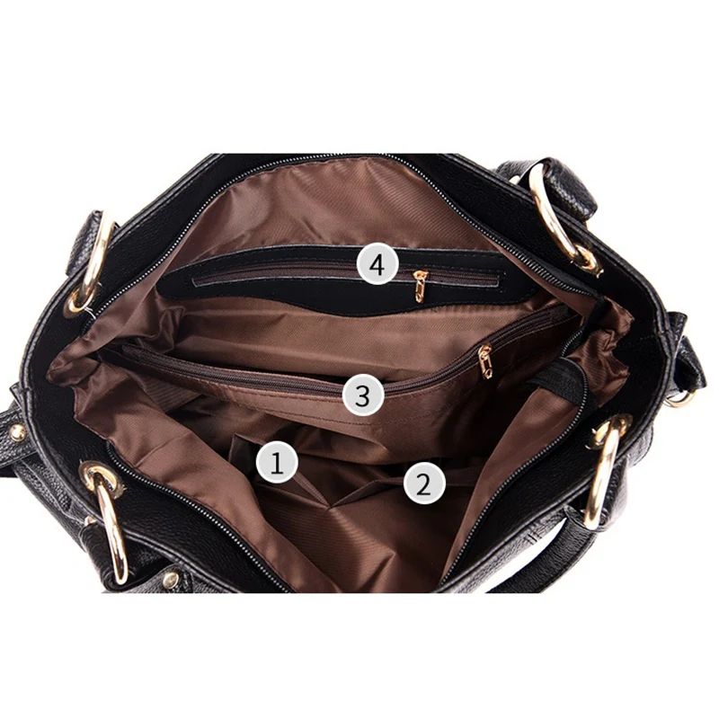 

Leather Handbag Shoulder Messenger Bag Large Capacity Tassel Crossbody Bag K2