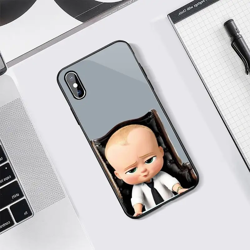 

The Boss Baby Back in Business Phone Case Tempered glass For iphone 5C 6 6S 7 8 plus X XS XR 11 PRO MAX