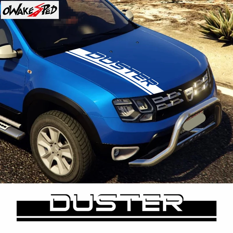 

Car Sport Styling Auto Hood Engine Cover Vinyl Decal Bonnet Stripes Decor Sticker For Renault Dacia Duster Exterior Accessories