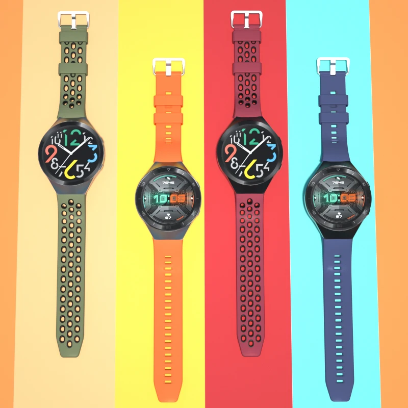 Ремешок силиконовый для наручных часов HUAWEI WATCH GT 2e дышащий спортивный