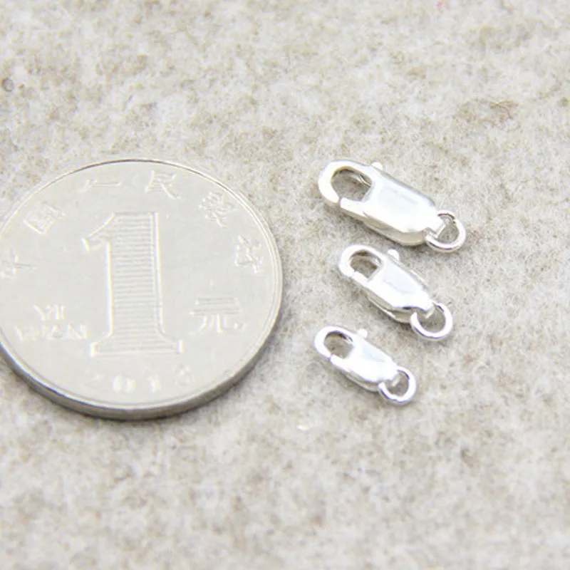 2 шт. весенние застежки крючки из серебра 925 пробы с карабином для изготовления