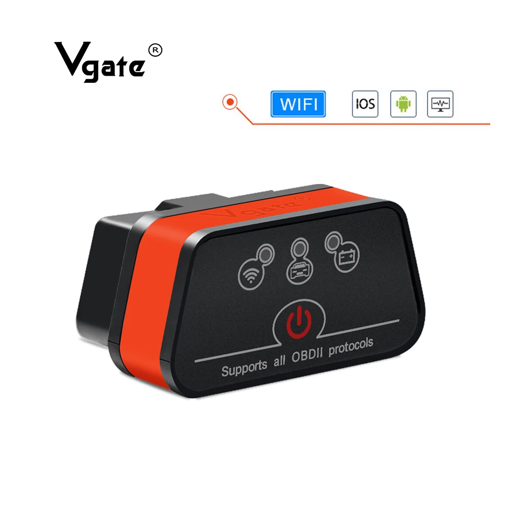 Vgate iCar2 ELM327 V2.1 Wifi для IOS/Android OBD2 сканер ELM 327 Bluetooth OBDII диагностический инструмент