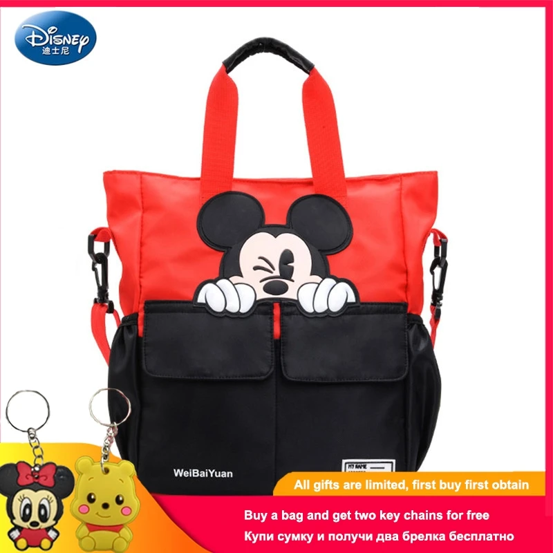 Новинка 2019 Детская сумка с мультипликационным принтом Дисней Микки на плечо