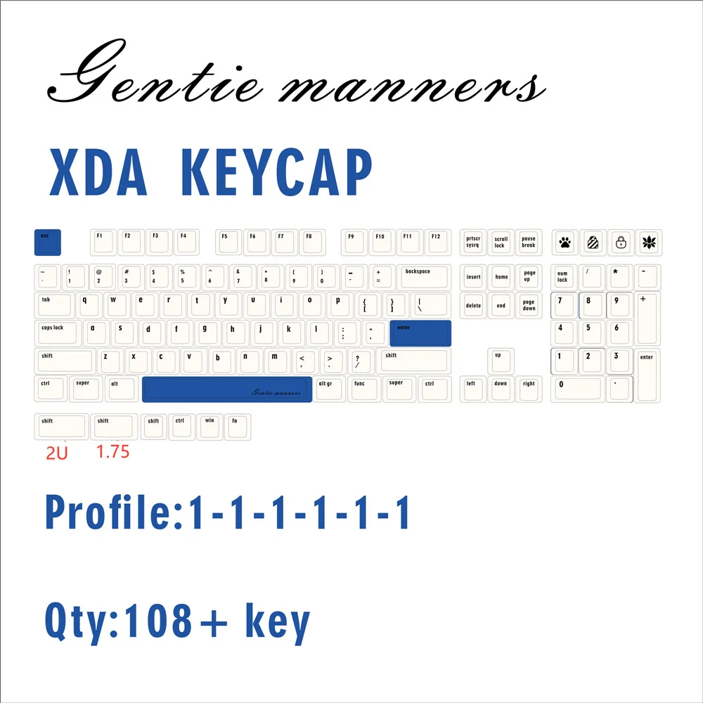 Механическая раскладная клавиатура колпачки для ключей PBT XDA профильная красящая