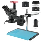 Мультифокальный тринокулярный микроскоп 7X-50X с зумом, стерео микроскоп + 37P 48 МП HDMI USB видеокамера для ремонта телефонов, печатных плат, пайки