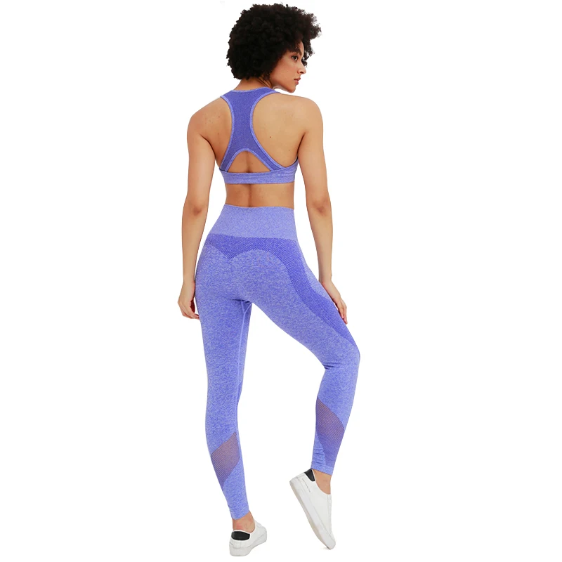 

LUKITAS Fitness Woman Sportswear 2Piece Bra Pant Sportswear High Elastic Breathable Running Clothes For Women Sports Yoga Sets
