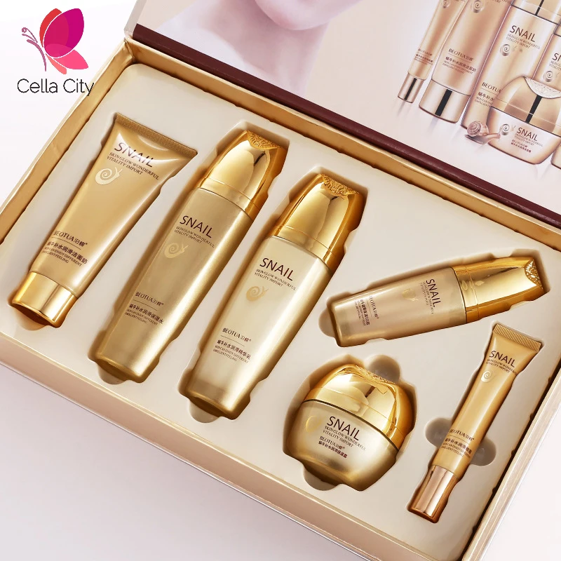 Cellacity 6 pcs Women Skin Care Product Set Snail Moisturizing and Lubricating Cometics for Women Beauty Gifts Box Wholesale