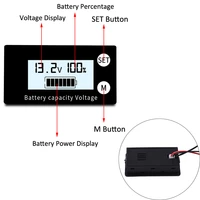 dc voltage voltmeter battery capacity indicator percentage lcd dual display for electric vehicle lead acid ternary li on battery