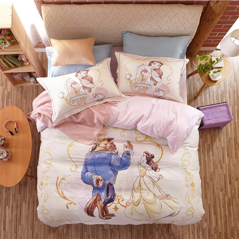 Комплект постельного белья для девочек Красавица и Чудовище комплект из 4