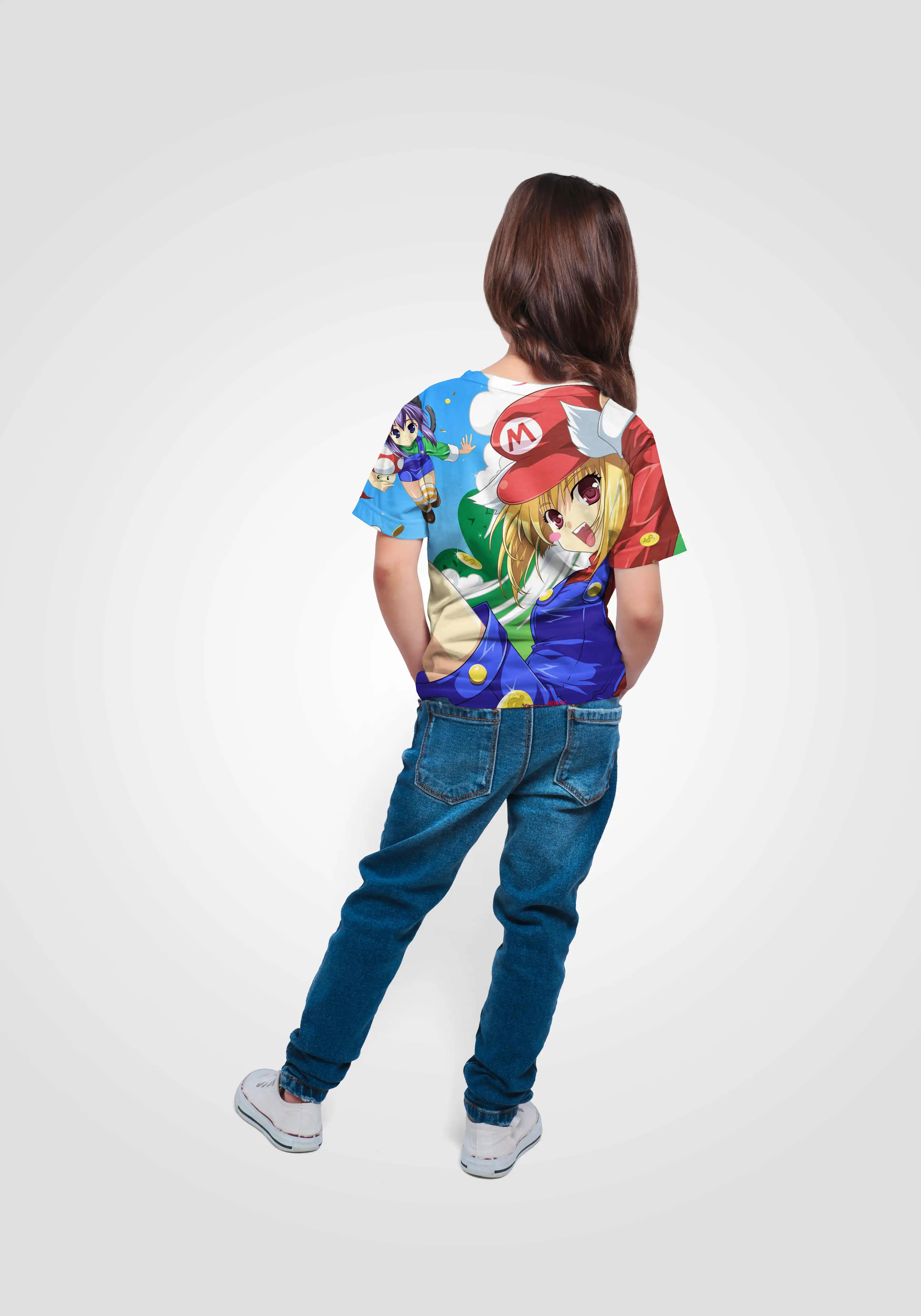 

2021 Summer Baby Clothing 3D Printing Boy T-Shirt Children And Teenagers Cartoon Anime Harajuku Clothing Casual Oversized T-Shir