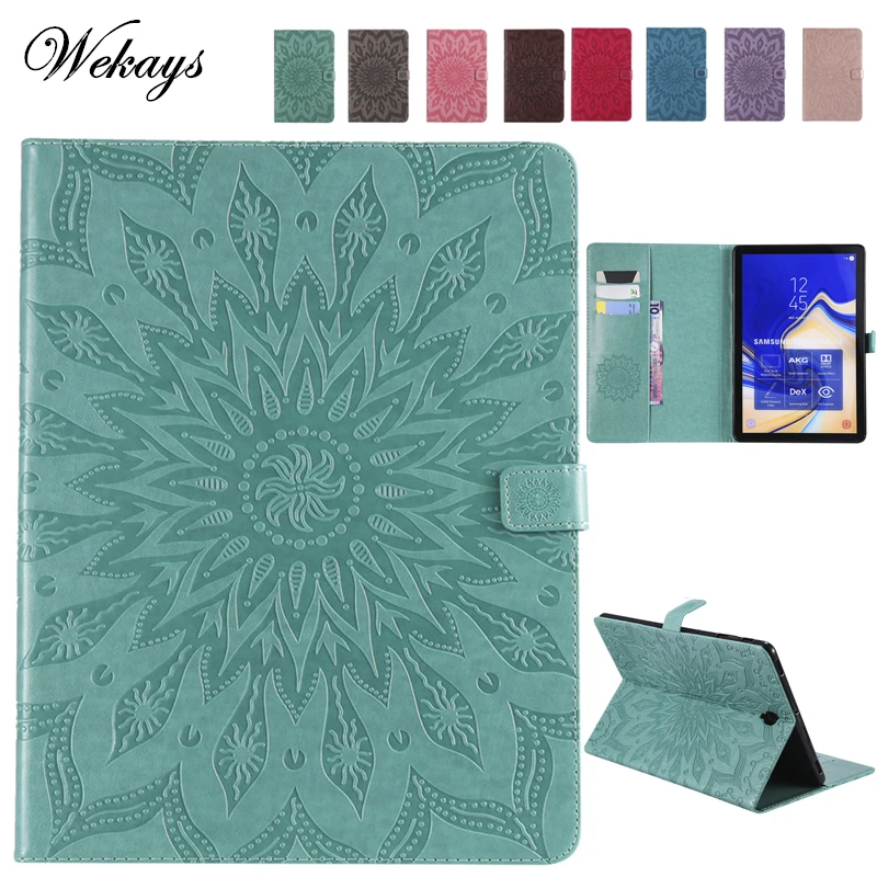 

Wekays For Samsung Tab S4 10.5 Cartoon Sun Flower Leather Case For Coque Samsung Galaxy Tab S4 2018 10.5 SM-T830 T835 Cover Case