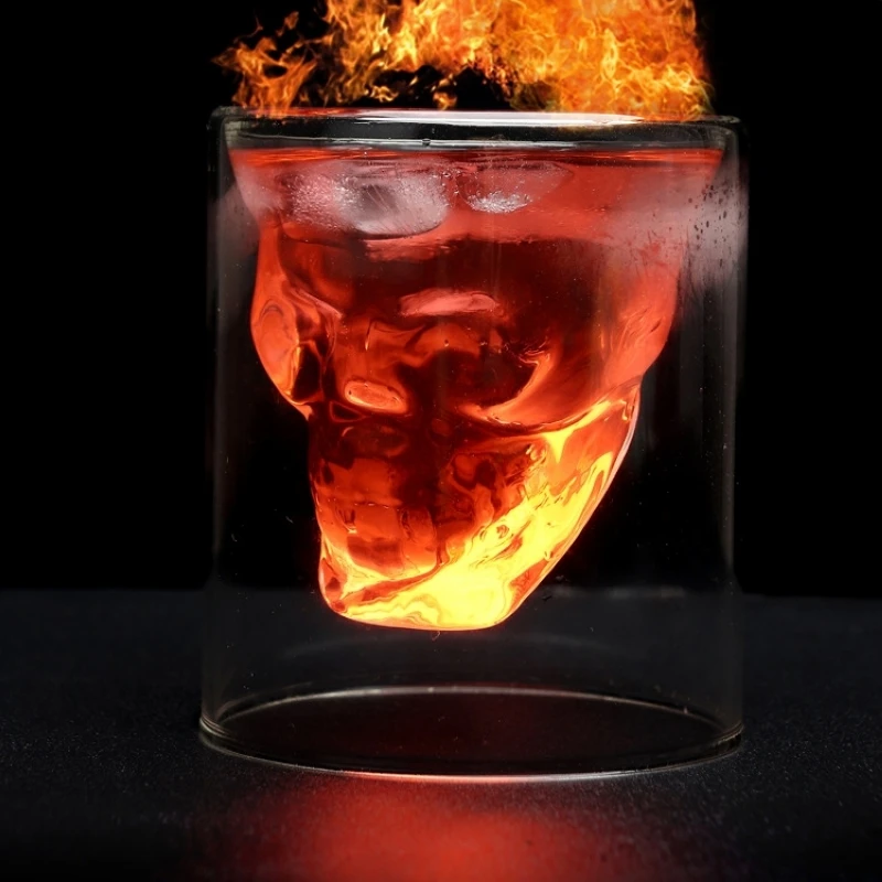 150/250 мл кружка с двойными стенками в виде черепа кофейные очки креативная