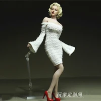 16 scale clothing dress white pleated skirt with butterfly accessories fit 12 inch female soldier action figure doll available