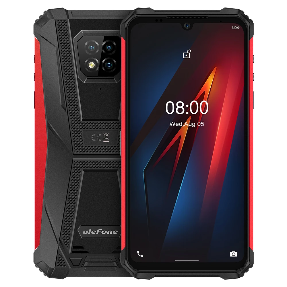 ulefone armor 8 android 10 mobile phone waterproof smartphone 5g wifi octa core 6 1 inches 4gb 64gb 5580mah fast charge phone free global shipping