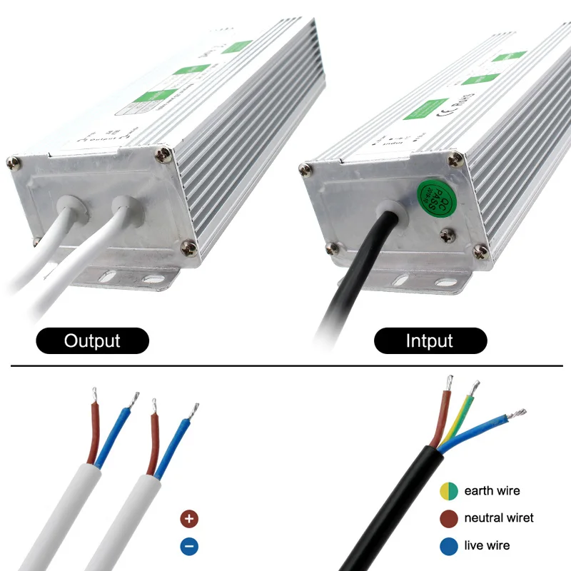 Светодиодный драйвер 12 В 24 водонепроницаемый источник питания трансформатор