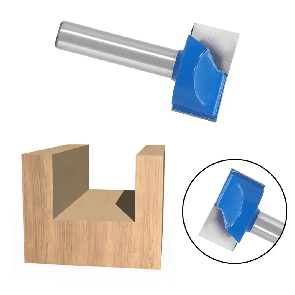 

4 Pieces 8mm Shank Cleaning Bottom Router Bits Set Woodworking CNC Milling Cutters Endmill 10mm & 15mm & 22mm & 30mm