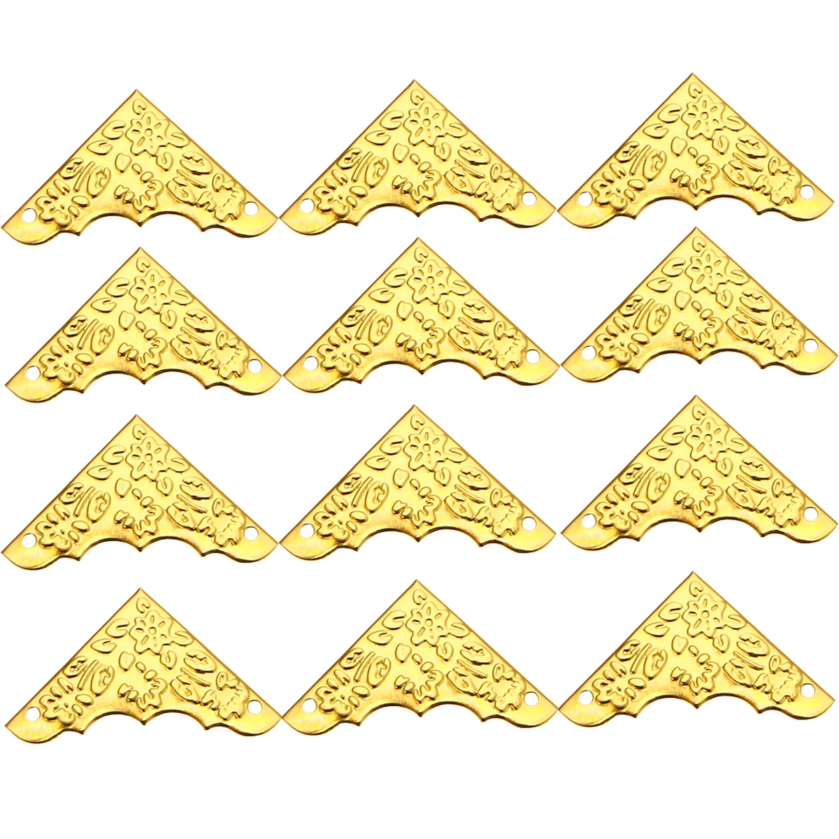 12 шт. антикварная угловая ножка для ювелирных изделий Деревянный чехол коробка